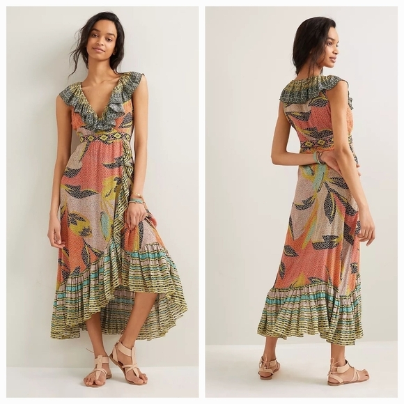Anthropologie Dresses & Skirts - Bhanuni by Jyoti Ruffled Maxi Dress size M NWT